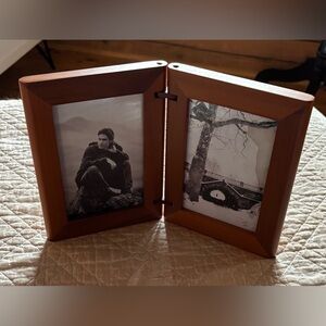 Fetco International Wood & Glass Double Hinged 4x6 Photo Frame 1995 Thailand NEW